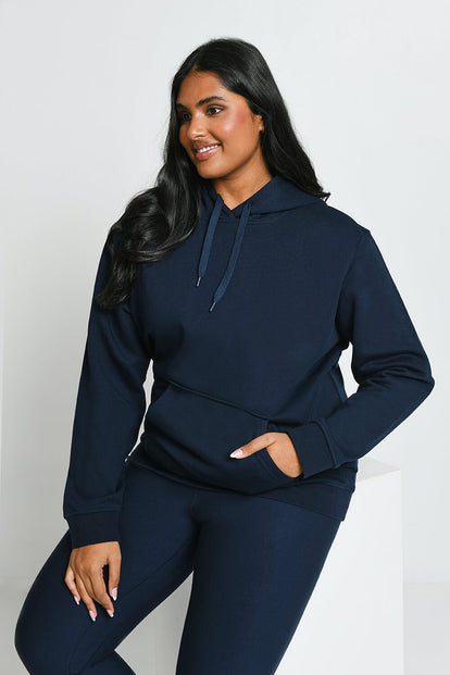 Everyday Pullover Hoodie Curvy - Navy Blue