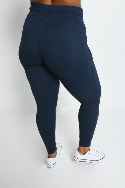 Recharge High Waisted Jogginghose Curvy - Navy Blue