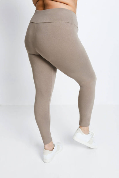 Everyday High Waisted Leggings Curvy - Oatmeal Beige
