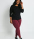 Everyday High Waisted Leggings - Burgundy Animal Print