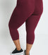 Everyday Cropped Leggings Curvy - Burgundy