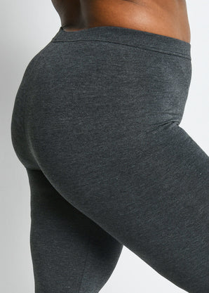 Everyday Cropped Leggings Curvy - Dark Grey Marl