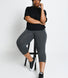 Everyday Cropped Leggings Curvy - Dark Grey Marl