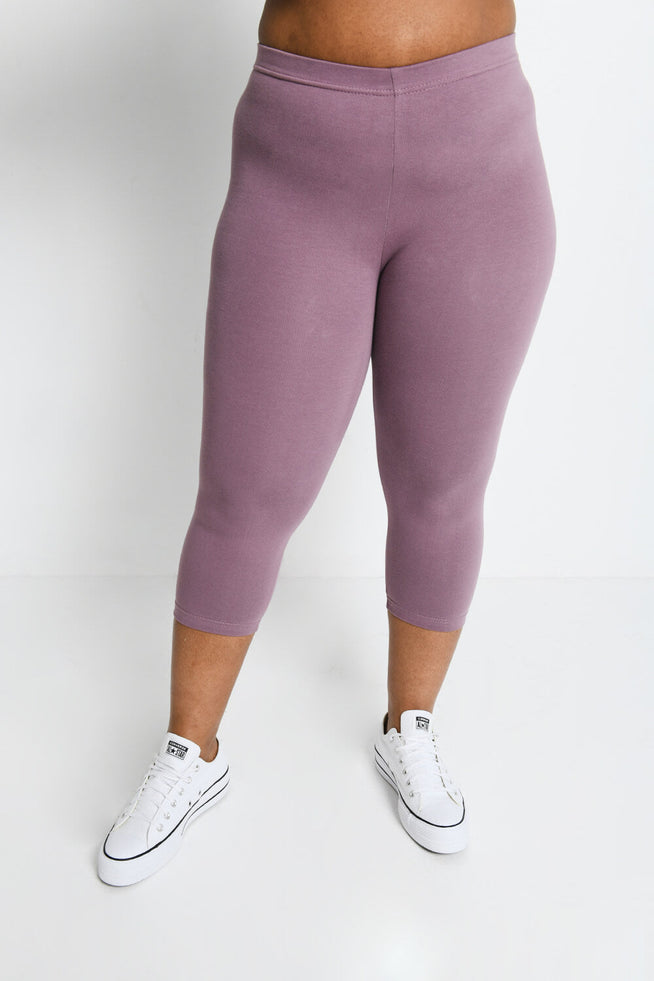 Everyday Cropped Leggings Curvy - Elderberry Purple