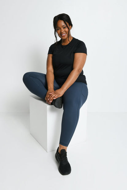 Energise 7/8 Sport Leggings Curvy - Thunder Blue