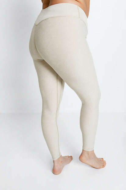 Ultimate Soft-Touch High Waisted Leggings Curvy - Vanilla Marl