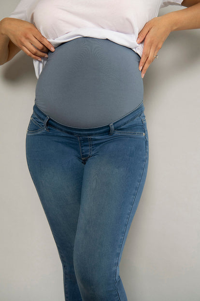 7/8 Umstandsjeggings / Umstandsjeans - Mid Blue