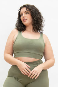 Ultimate Seamless Bralette Curvy - Sage Green