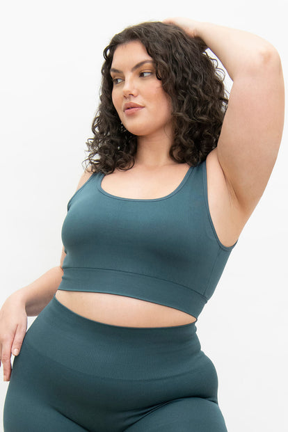 Ultimate Seamless Bralette Curvy - Teal Blue