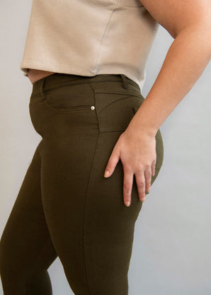 Ultimate Jeggings Curvy - Khaki Green