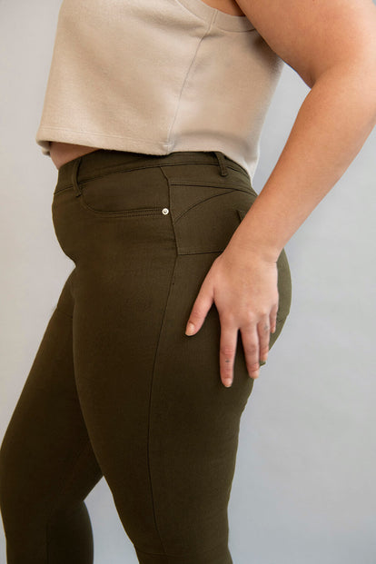 Ultimate Jeggings Curvy - Khaki Green