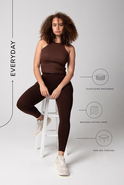 Everyday Leggings - Chocolate Brown