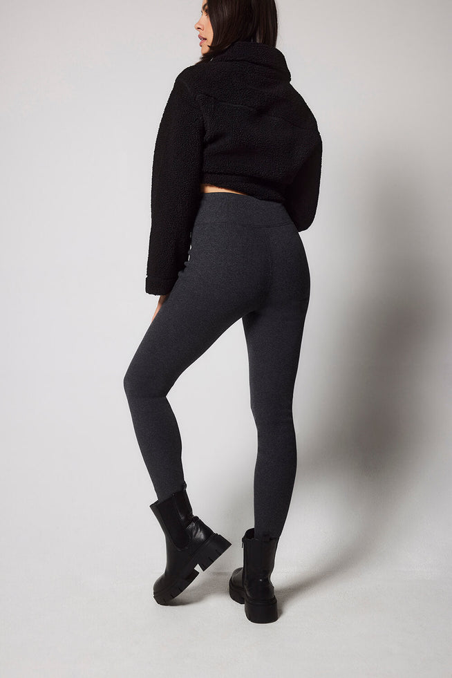 Leggings Extreme Mit Fleecefütterung - Dark Grey Marl