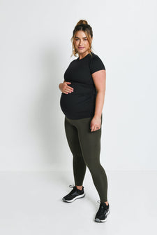 Focus Umstandsleggings Sport - Olive Green