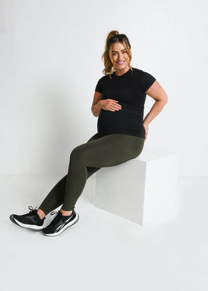 Focus Umstandsleggings Sport - Olive Green