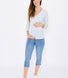 Cropped Umstandsjeggings - Light Blue