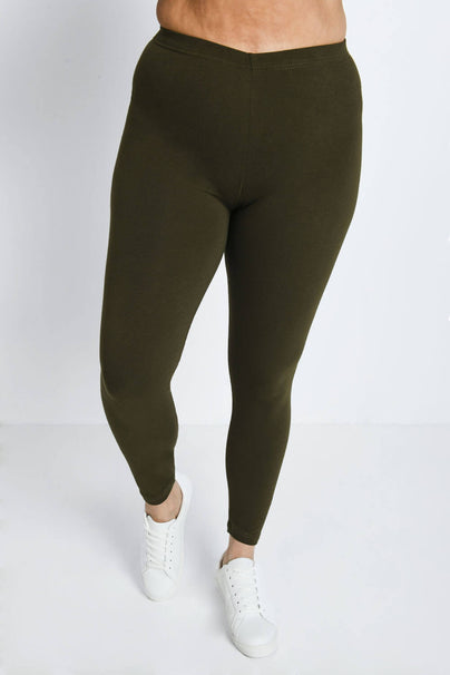 Everyday Leggings Curvy - Khaki Green