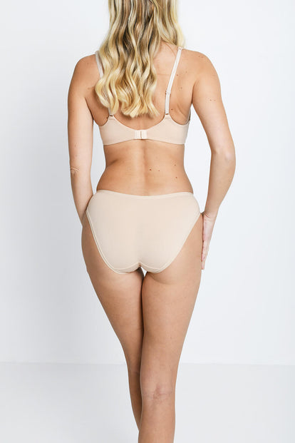 Baumwolle Bikini Unterhose 3-Er Pack - Beige