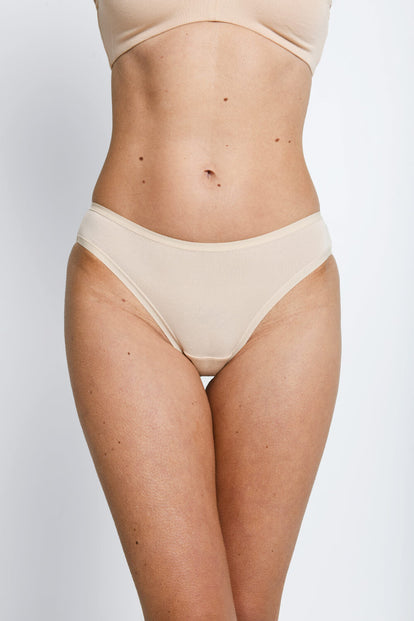 Baumwolle Bikini Unterhose 3-Er Pack - Beige