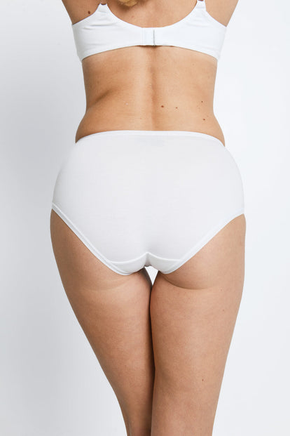 Baumwolle Midi Unterhose 3-Er Pack - White