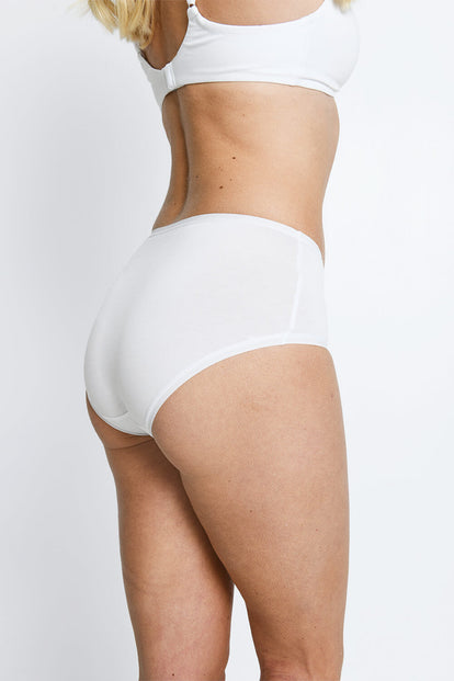 Baumwolle Midi Unterhose 3-Er Pack - White