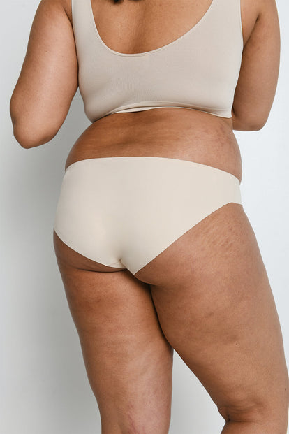 Kurve Nahtlose Bikini Underhose 3-Er Pack - Beige