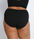 Kurve Hohem Bund Baumwolle Bedeckender 3-Er Pack - Black