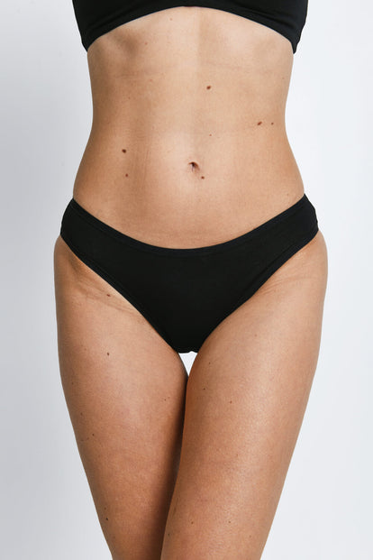 Baumwolle Bikini Unterhose 3-Er Pack - Black