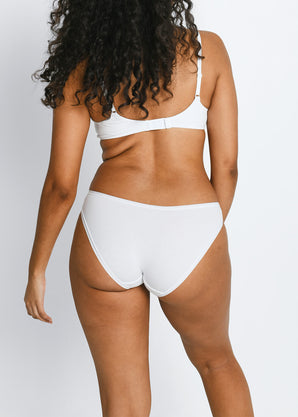 Baumwolle Bikini Unterhose 3-Er Pack - White