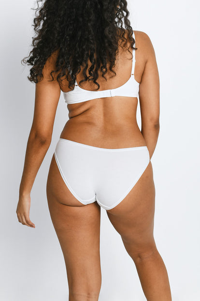 Baumwolle Bikini Unterhose 3-Er Pack - White