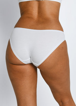 Baumwolle Bikini Unterhose 3-Er Pack - White