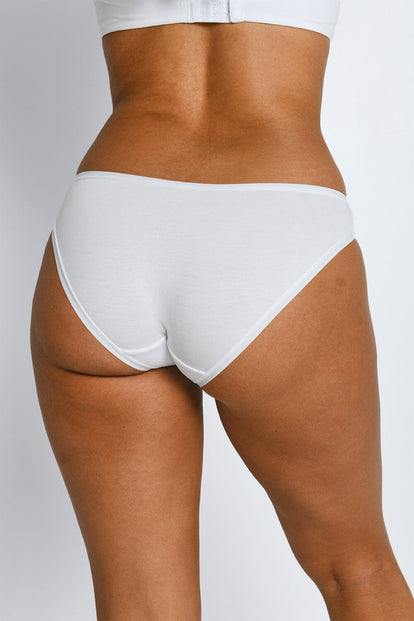 Baumwolle Bikini Unterhose 3-Er Pack - White