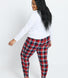 Soft Touch Pyjama Set Curvy - Navy & Red Check