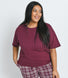 100% Baumwoll-Pyjama Set Curvy - Burgundy Check