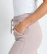 Gerippte Hose mit weitem Bein - Pink