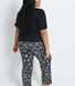 Soft Touch Pyjama Set - Black Floral