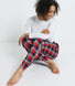 Soft Touch Pyjama Set Curvy - Navy & Red Check