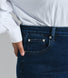 Gerippte Hose Mit Weitem Bein Curvy-Fit Mom Jeans - Dark Blue