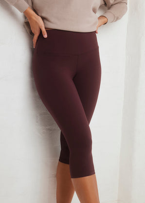 Revitalise Cropped High Waisted Leggings - Winter Berry