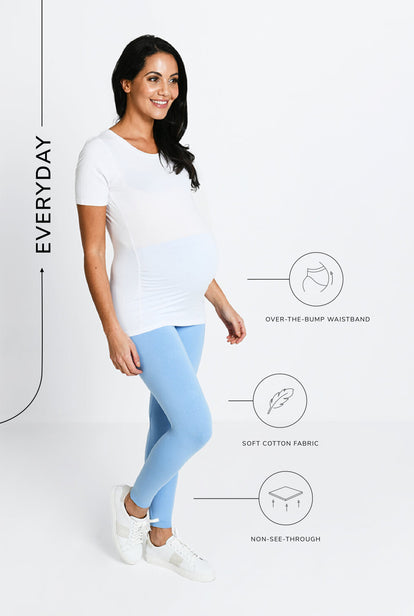 Everyday Umstandsleggings - Powder Blue