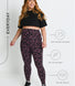 Everyday Umstandsleggings - Black/Burgundy Floral