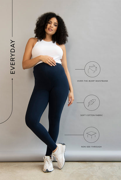 Everyday Umstandsleggings - Navy Blue