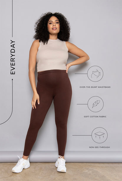 Everyday Umstandsleggings - Chocolate Brown