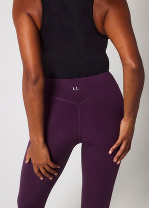 Focus 7/8 High Waisted Sport Leggings - Mulberry Plum