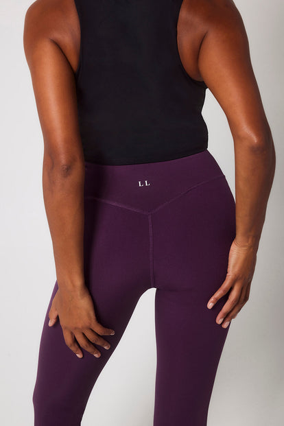 Focus High Waisted Sport Leggings Curvy - Mulberry Plum