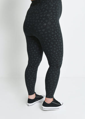 Everyday Umstandsleggings - Black Animal Print