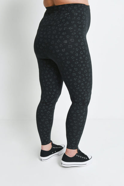 Everyday Umstandsleggings - Black Animal Print