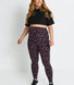 Everyday Umstandsleggings - Black/Burgundy Floral