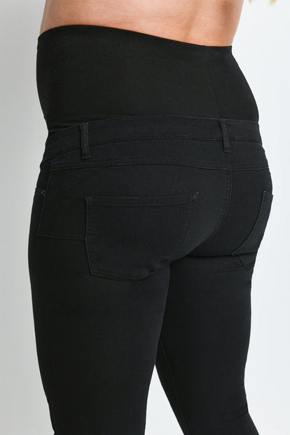 Cropped Umstandsjeggings - Black