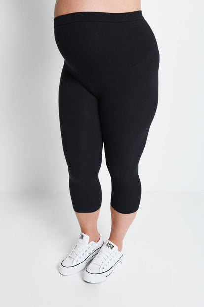 Everyday Cropped Umstandsleggings - Black